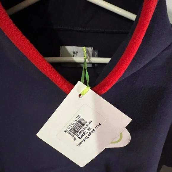 Dudley Stephens Navy Park Slope with Red Tipping in Vello Fleece NWT - Picture 2 of 5